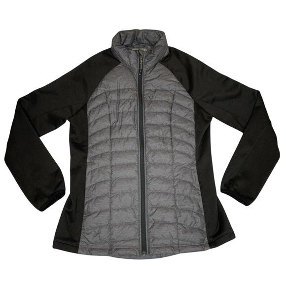 Weatherproof 32 Degrees Down Puffer Lightweight Jacket Women Sz Large Gray Black - Picture 1 of 8